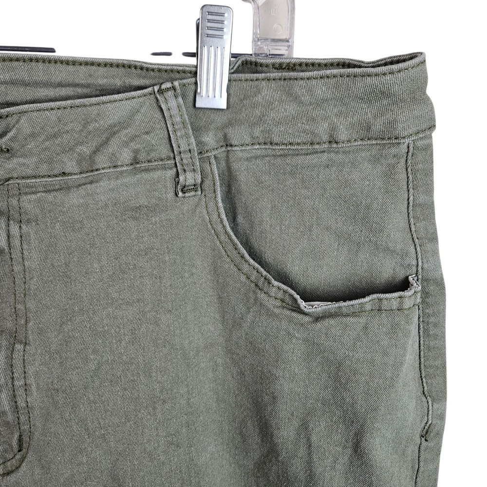 Shein Curve Plus Size 5X US 22‎ Olive Green Denim Jeans Womens Pants - Picture 2 of 9